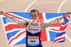 Stef Reid (GB) after winning the F44 long jump with a world record 5.47 metres at the Glasgow Diamond League. Photo: David T. Hewitson/Sports for All Pics